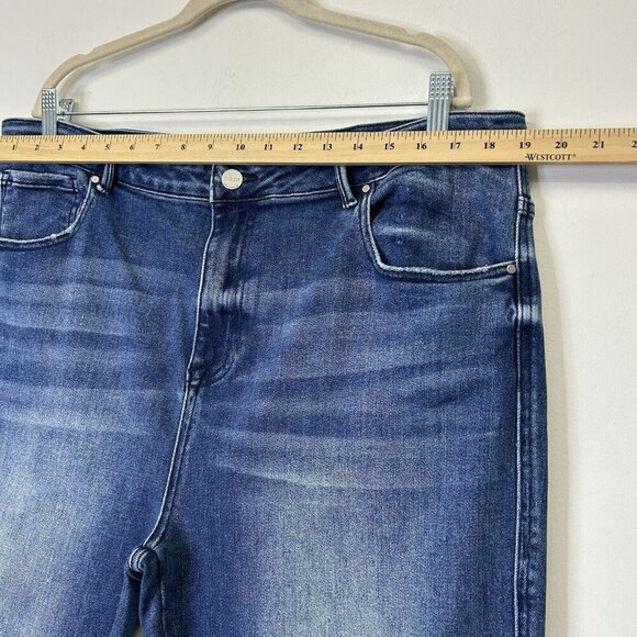 NEW Risen High Rise Slit Straight Jeans Womens Size 3XL Ankle - Picture 5 of 11